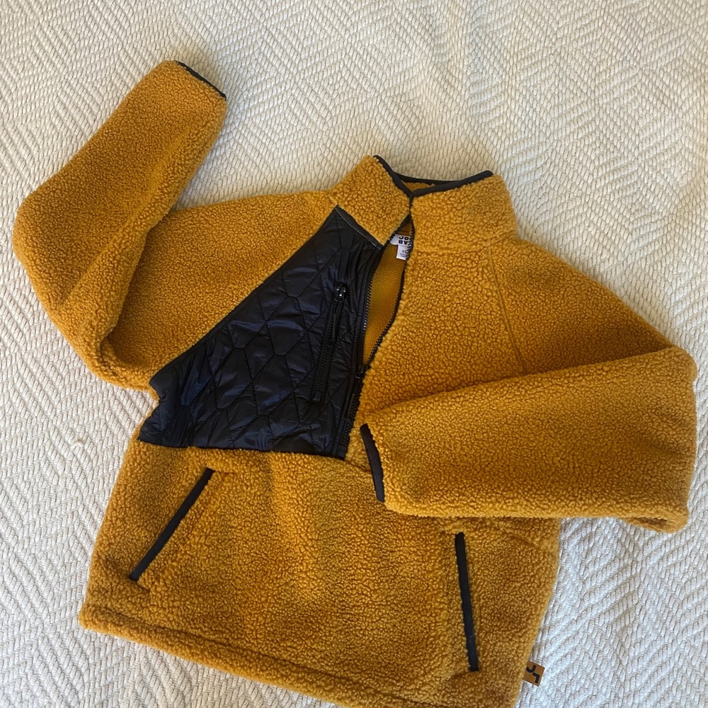 Joy Lab fleece quarter zip pull-over with black details size XS
